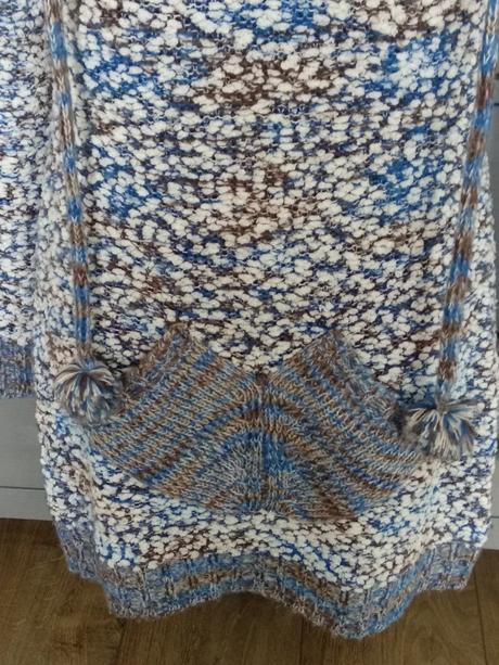 Dlhší sveter/pletené šaty s kapucňou, bonprix,s