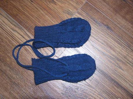 Rukavicky pletene na 3-6mesiace, kik,68