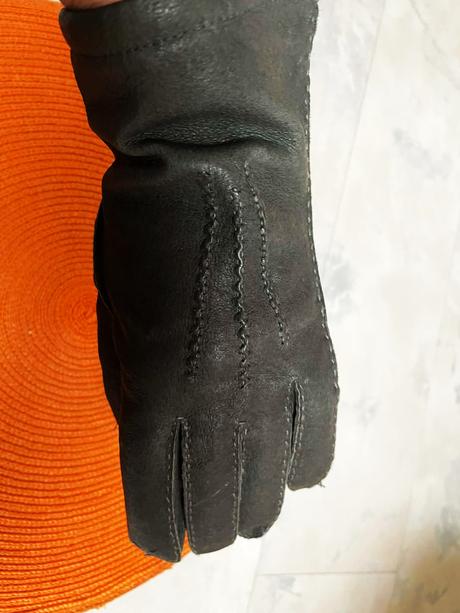 Kožené zateplené rukavice, l