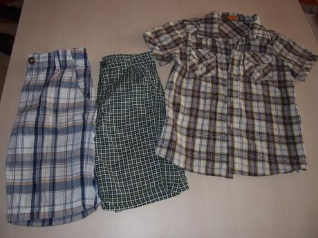 Košeľa-dvoje kraťasy č.134 - cena spolu, 134