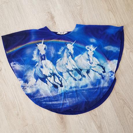 Tricko s netopierími rukavmi-jednorožec, h&m,146