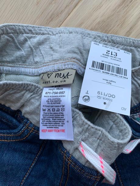 Next nenosená riflová suknička, next,98