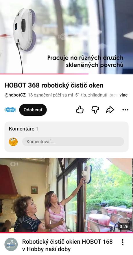 Robot na umývanie okien a zrkadiel,