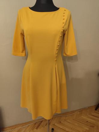 Horčicovo žlté šaty, orsay,42