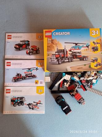 Lego creator 31146 nákladiak s plochou korbou, 
