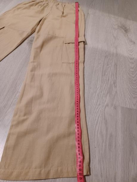 Štýlové nohavice biela káva-cena s poštou, bershka,s