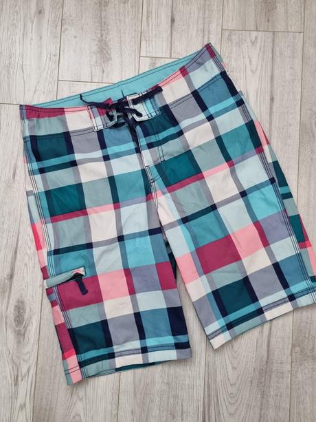 Pánske kockované plavky s bočným vreckom, h&m,s