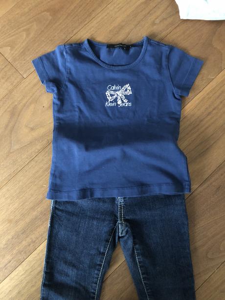 Riflove nohavice zara a tričko ck, zara,98