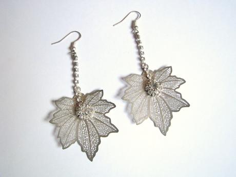 Náušnice javorové listy, 