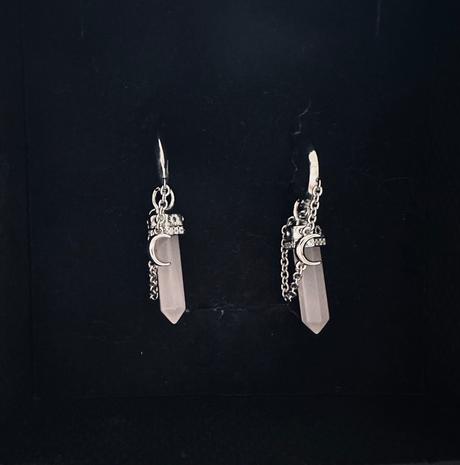 Strieborná sada šperkov hexagon pink ts, 