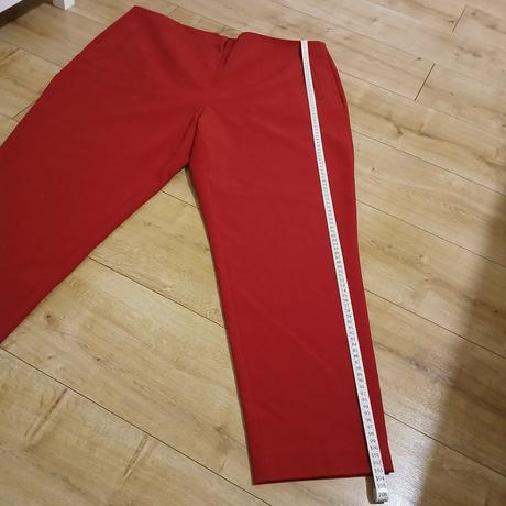 Červené elegantné nohavice, c&a,48
