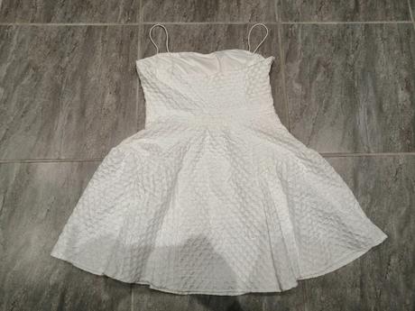 Biele šaty na gumičkové ramienka v34,v158,od 13r., atmosphere,158
