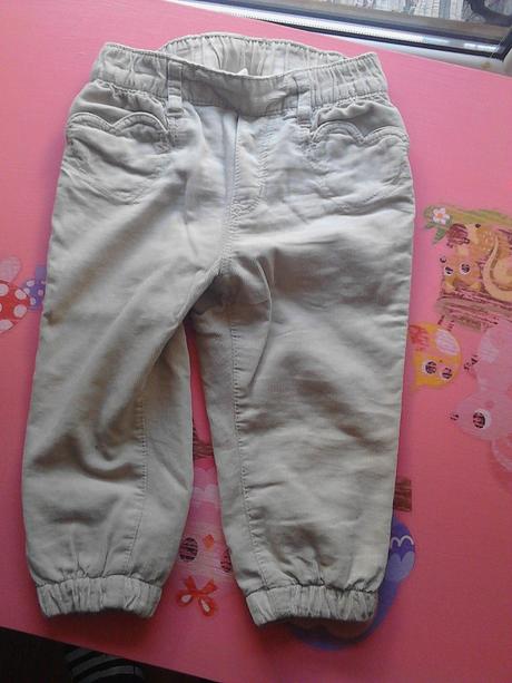 Zateplene nohavice, h&m,80