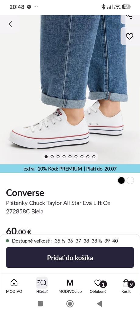 Converse chuck taylor all star eva lift ox č.37, converse,37
