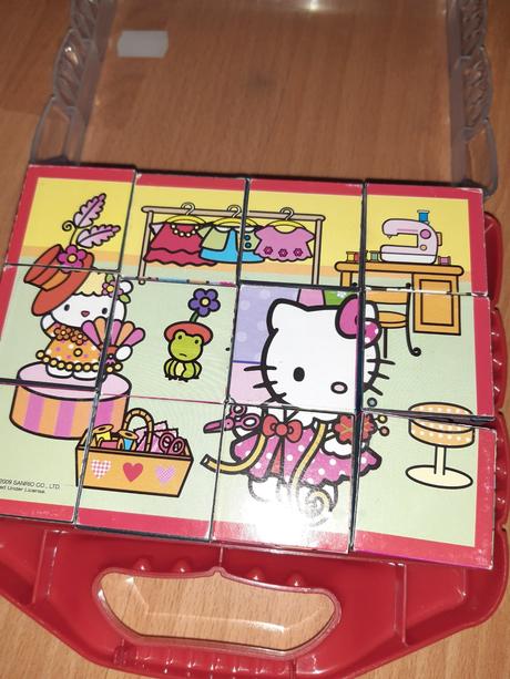 Drevené kocky hello kitty,