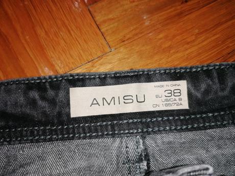 Riflová mini sukňa, amisu,38