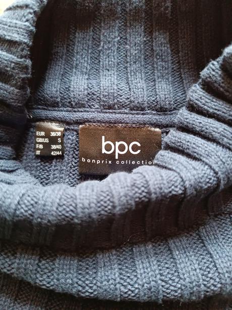 Modrý pulóver, bonprix,38