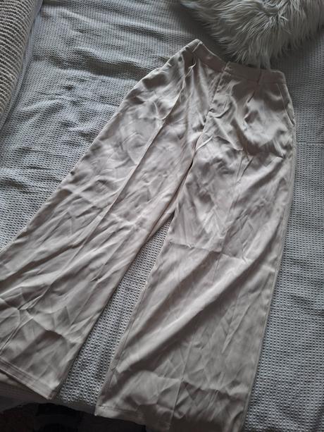 Siroke kremove nohavice, xl