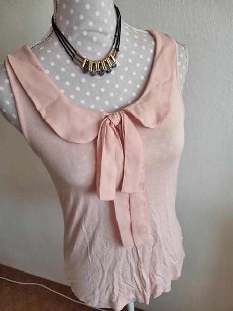 Ružový elastický top 38, 38