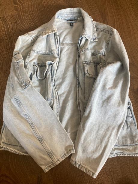 Riflová bunda na zips, h&m,m / s