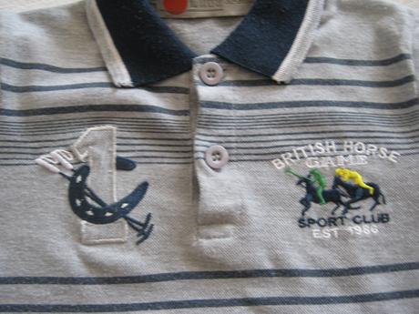 Tričko s golierom a 2 gombíkmi, 98