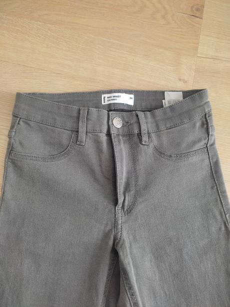 Sivé elastické slim rifle, 34