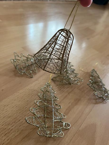 5 kovových vianočných ozdôb, 