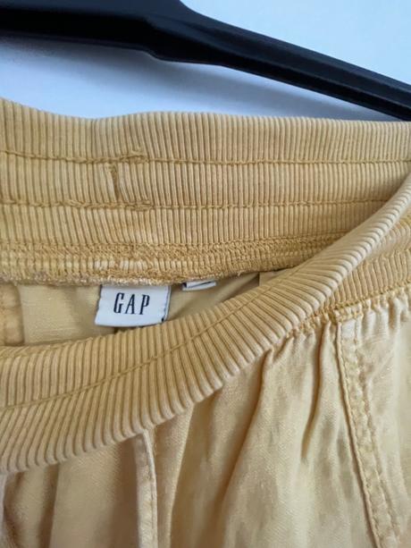 Pohodlné ľanové cuff nohavice, gap