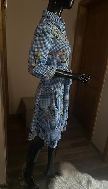 Kockované košeľové šaty s hrubým pásom chantall, chantall,40