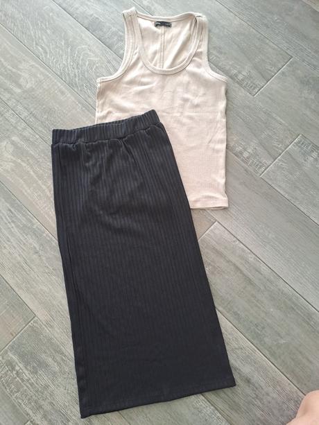 Dámska sukňa + tričko, sinsay,xs