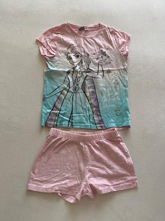 Letne kratke pyzamo komplet frozen 122/128, disney,122