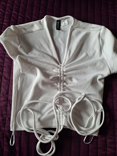 Tricko/top so zavazovanim, h&m,xs