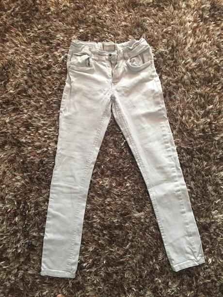 Krémové nohavice, mango,140