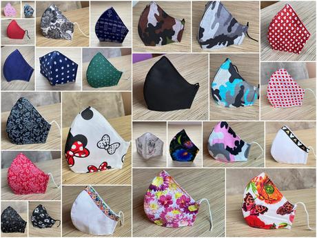 2 vrstvové bavlnené rúška s gumičkou, 