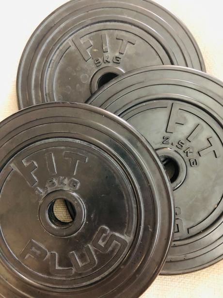 Posilovací set lavica + činky, 