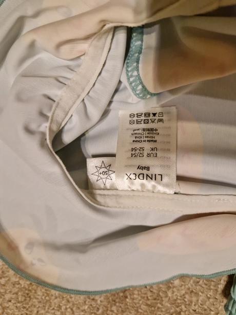 Plavky + čiapka ptoti uv, lindex,110