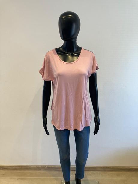 Dámske tričko s výstrihom na chrbte ružové, l / m / s / xl