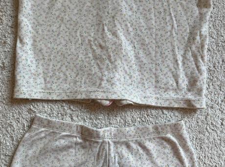 2x biele kvetované bavlnené pyžamo, f&f, 98, f&f,98