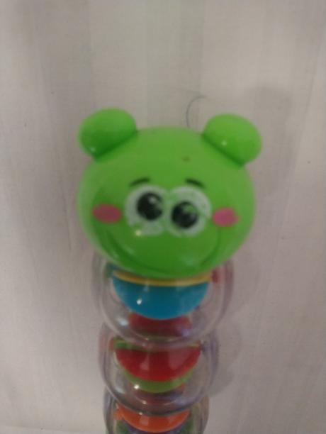 Plastová hrkálka medvedík, 18 cm,