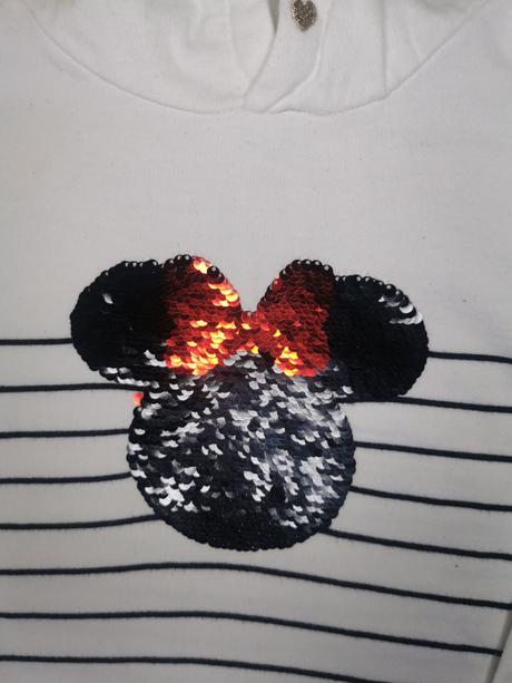 Minnie mouse flitrovaná mikina, disney,110