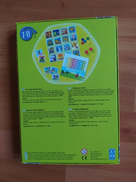 Bingo hra precvičovanie malej a veľkej násobilky,