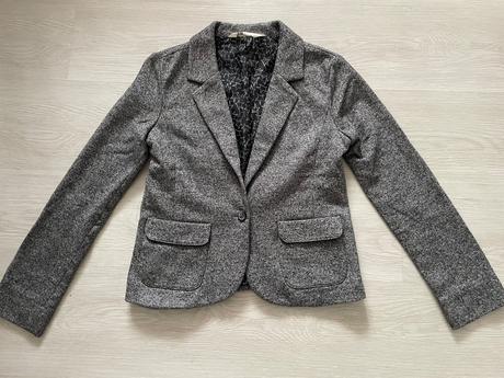 Sivé dievčenské sako vel.152-158, h&m,152