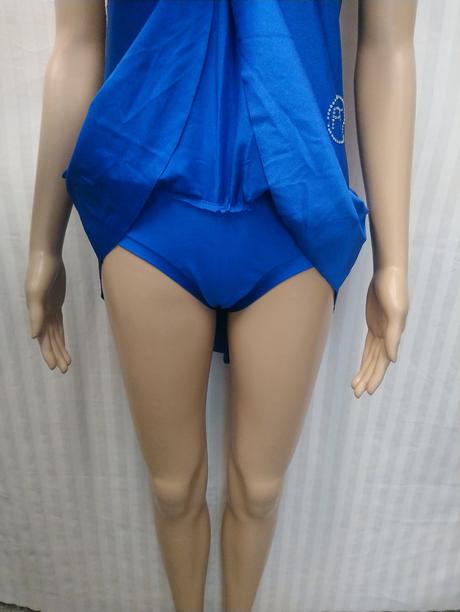 Dámsky kostým tanečnica - modro biele šaty, s,