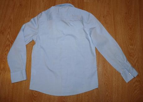 Bledomodrá košeľa, c&a,140