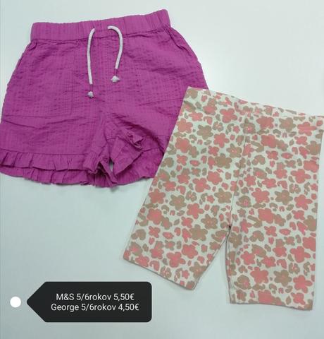 Cyklaménové kraťasy s volánikmi, marks & spencer,116