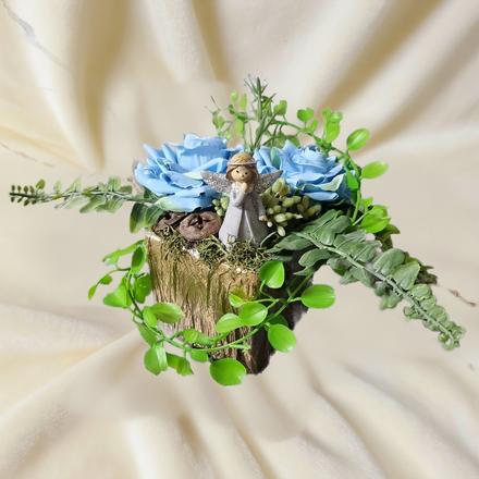 Ikebanka na urnový hrobček, modrá, 