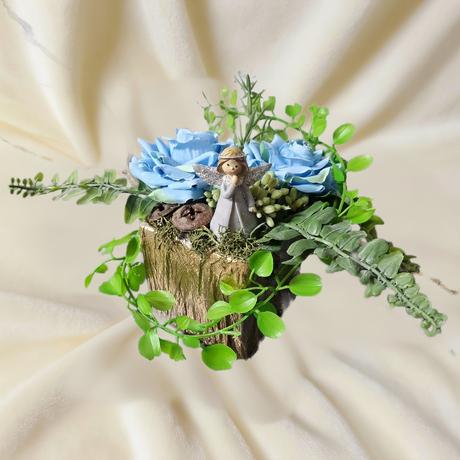 Ikebanka na urnový hrobček, modrá, 