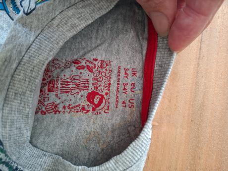 Šedé tričko s dinami, f&f,98