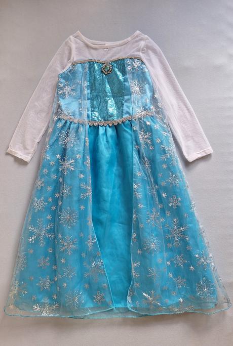 Elsa karnevalové šaty s vlečkou veľ.128-140,