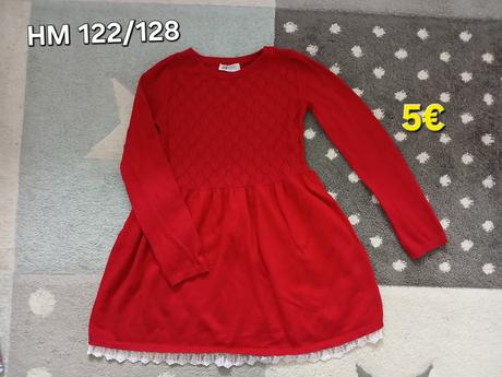 Pletene vianocne saty 122/128, h&m,128